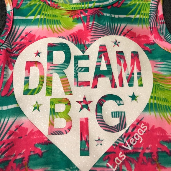 ❗️SOLD❗️”Dream Big” Las Vegas Heart | Palm Tree Design Dress - Picture 3 of 9
